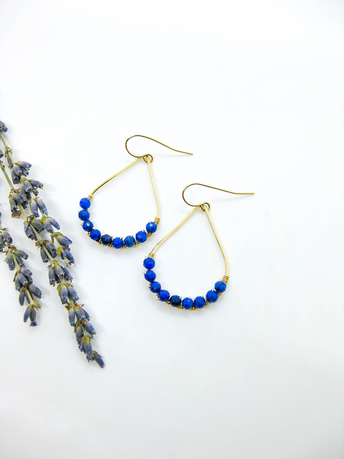 Bluebell: Lapis Earrings - e800