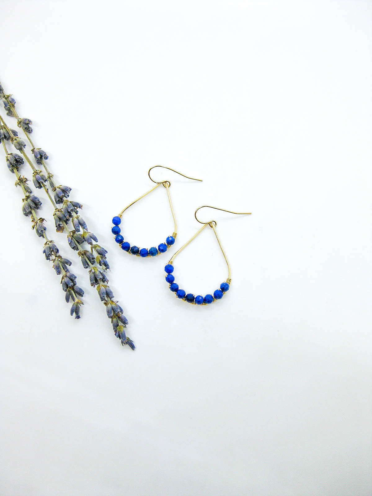 Bluebell: Lapis Earrings - e800