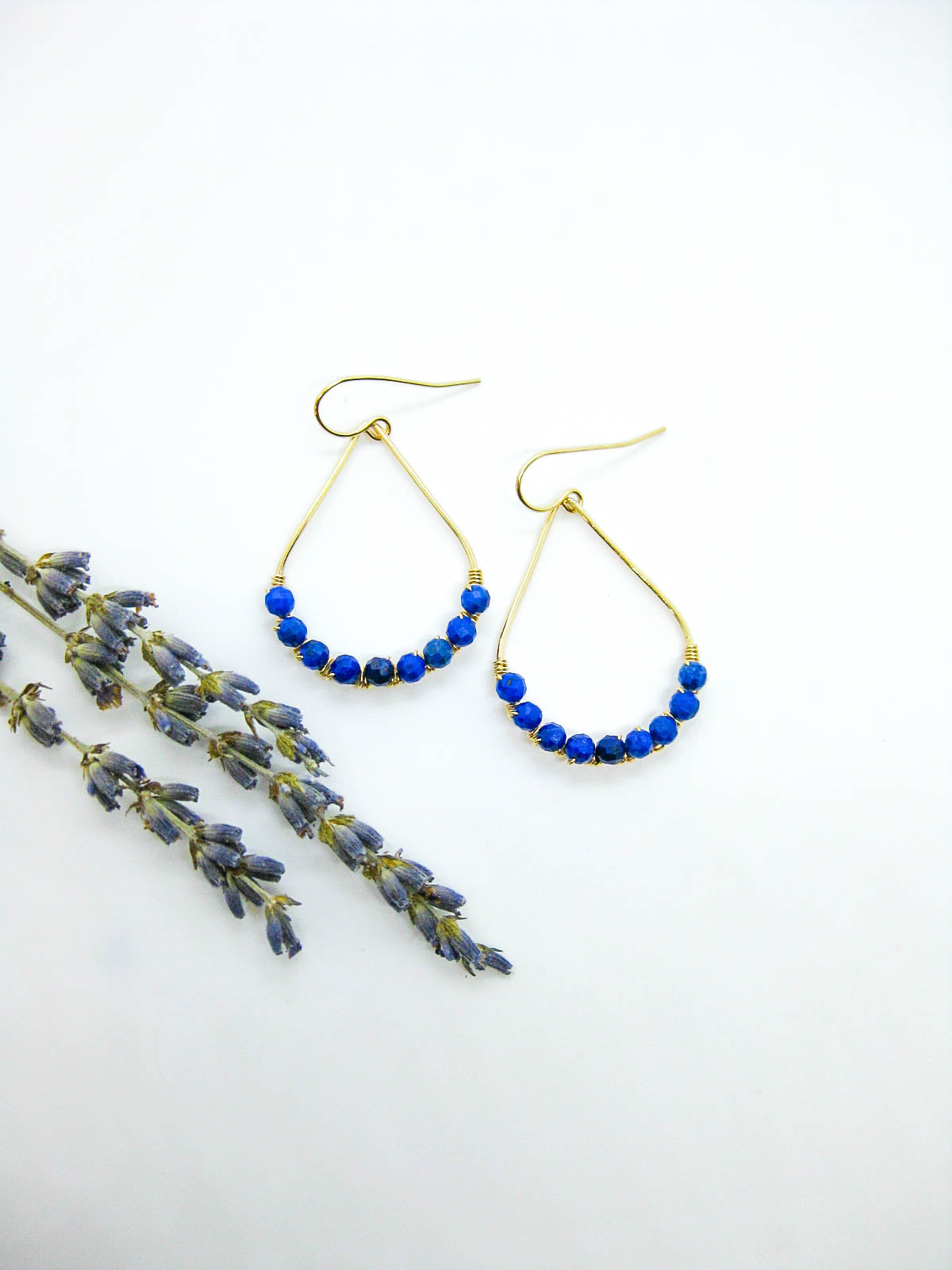 Bluebell: Lapis Earrings - e800