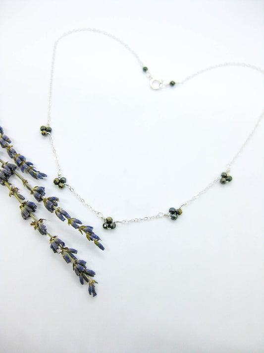 Hyacinth: Pyrite Choker - n546