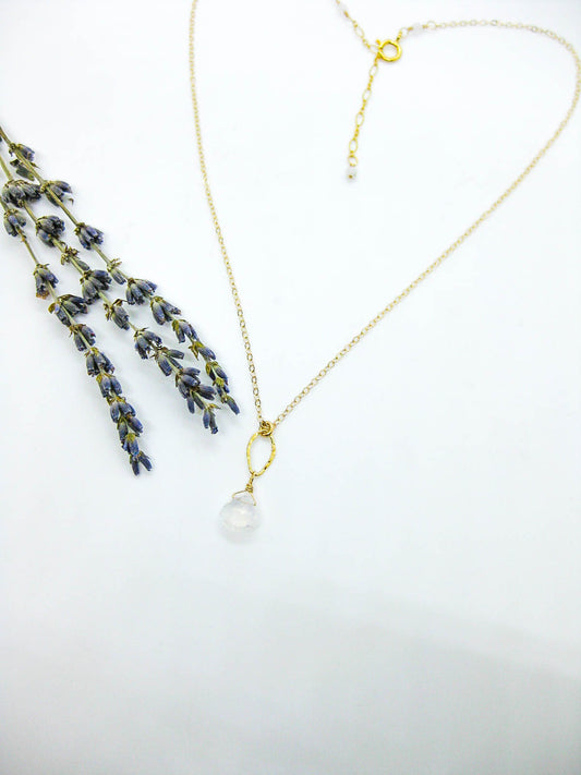 Chrysanthe: Moonstone Necklace - n575