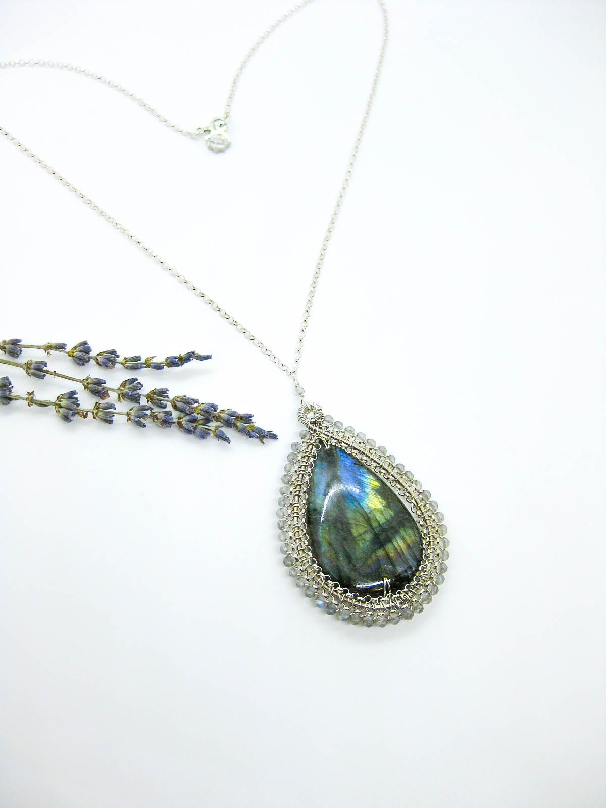 Alyssa: Labradorite Necklace - n590oak