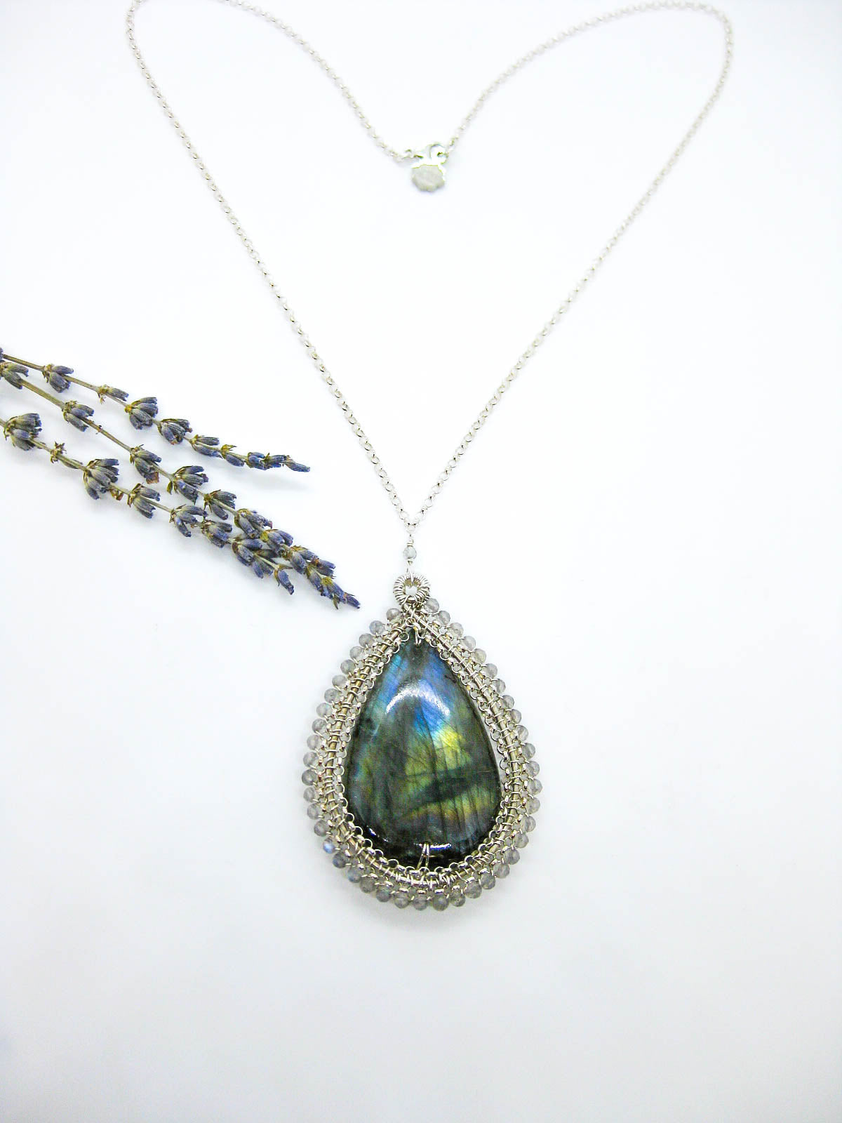 Alyssa: Labradorite Necklace - n590oak