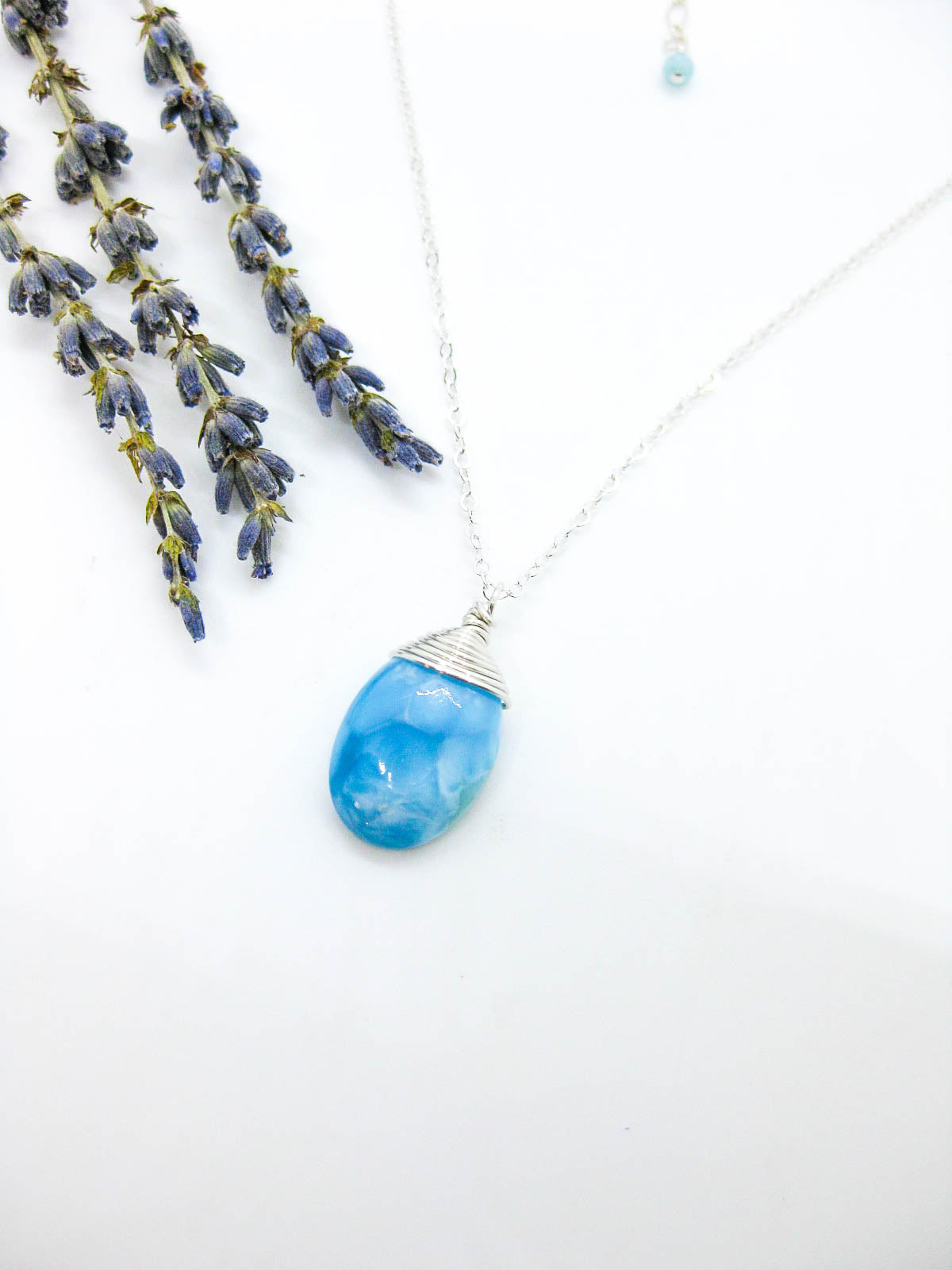 Bella: Larimar Necklace - n653-oak