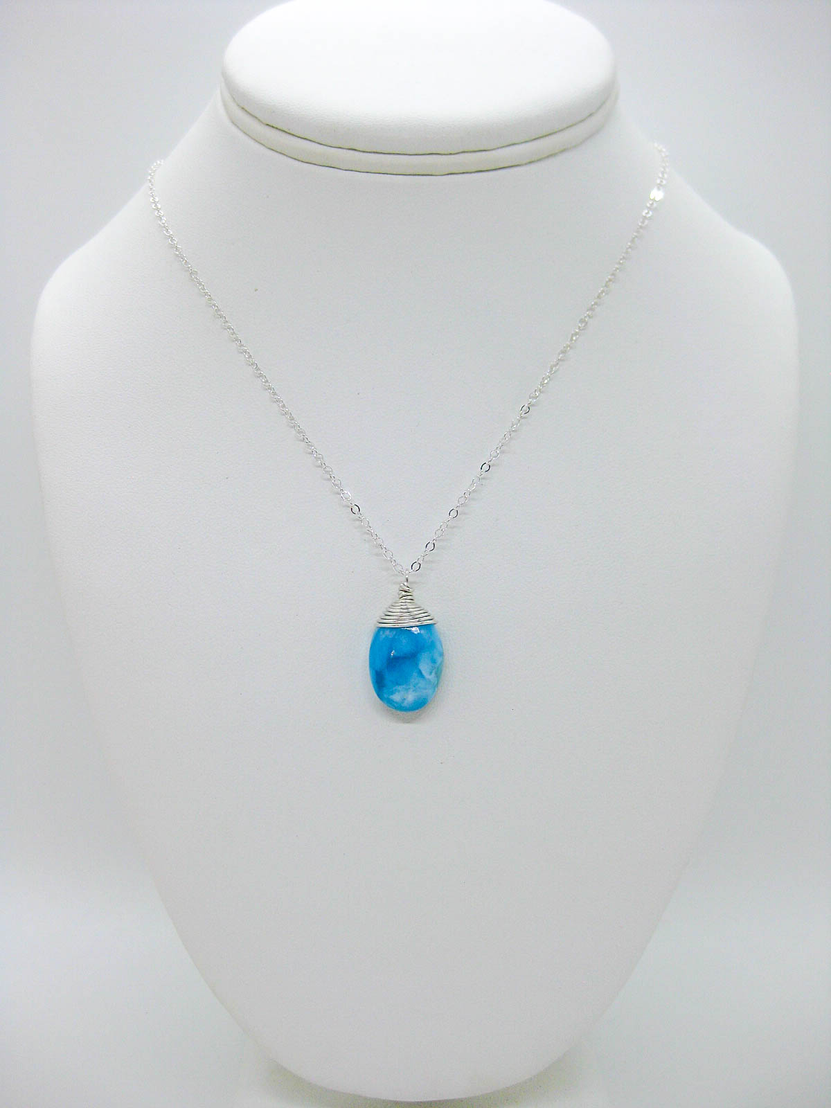 Bella: Larimar Necklace - n653-oak