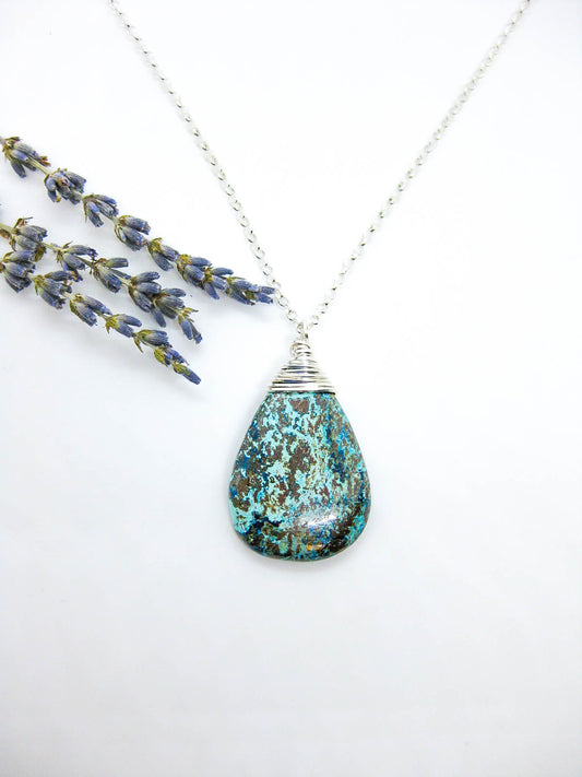 Chrysocolla Necklace - n655