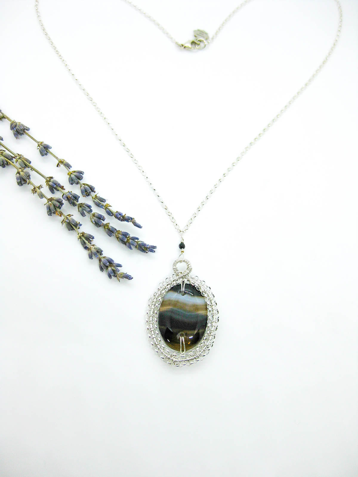 Zinnia: Onyx Necklace - n657oak