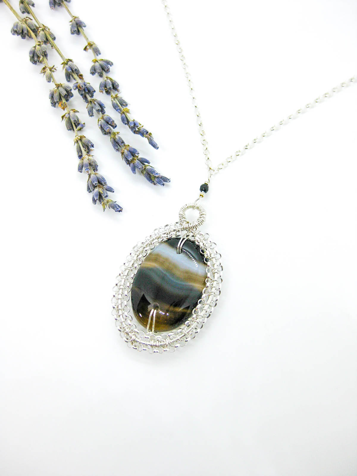 Zinnia: Onyx Necklace - n657oak