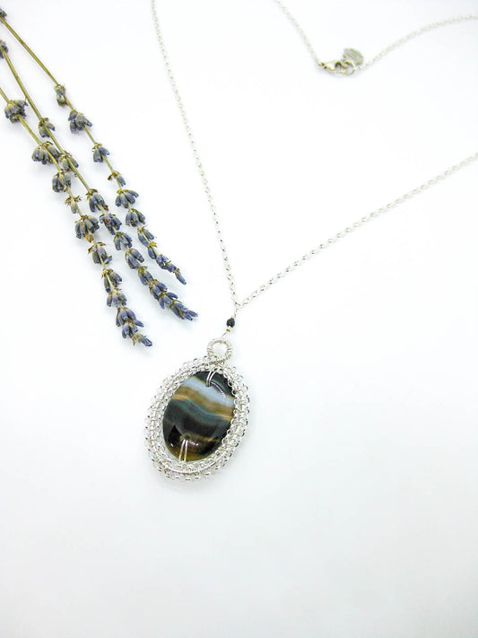 Zinnia: Onyx Necklace - n657oak