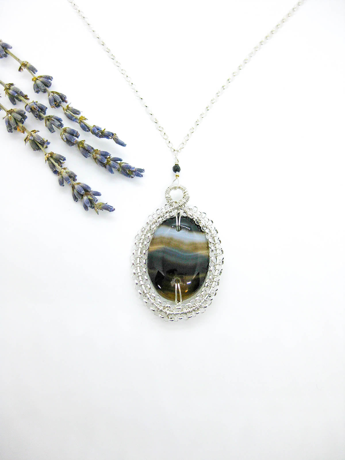 Zinnia: Onyx Necklace - n657oak