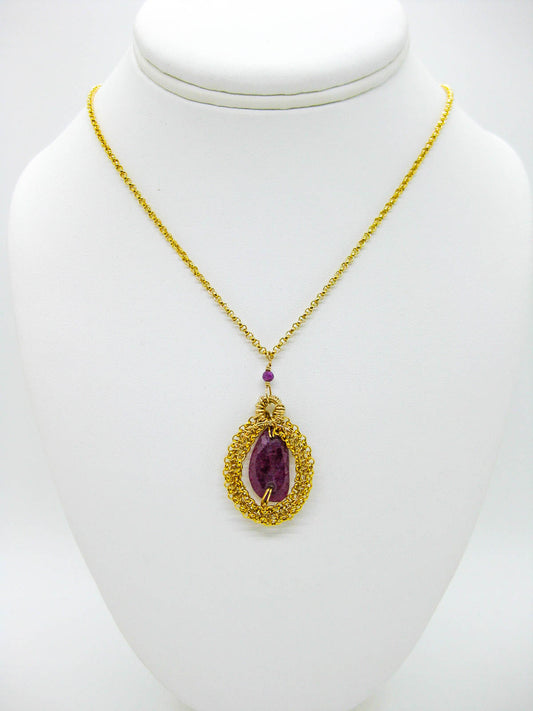 Zinnia: Ruby Necklace - n659oak