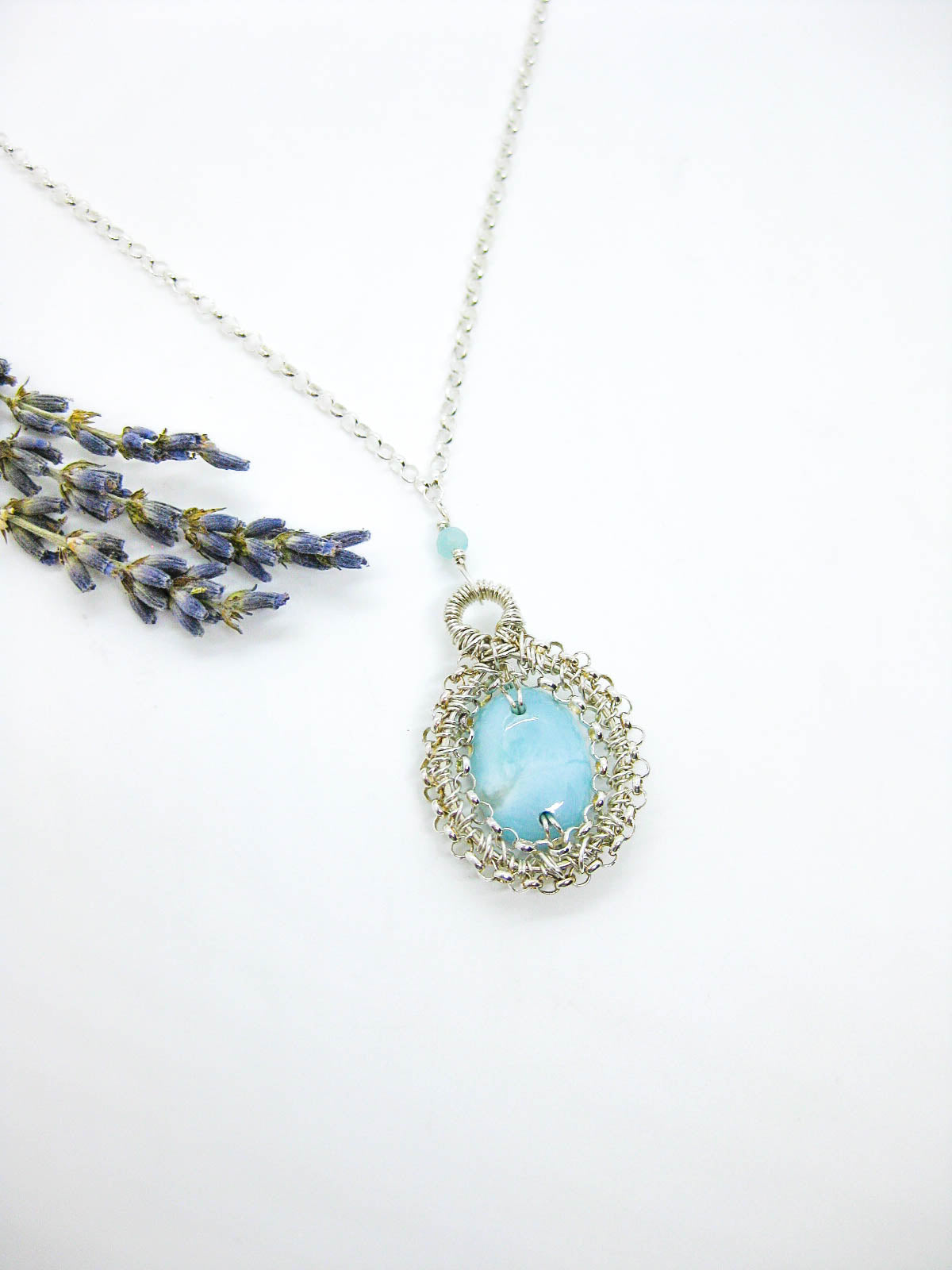 Zinnia: Larimar Necklace - n660oak