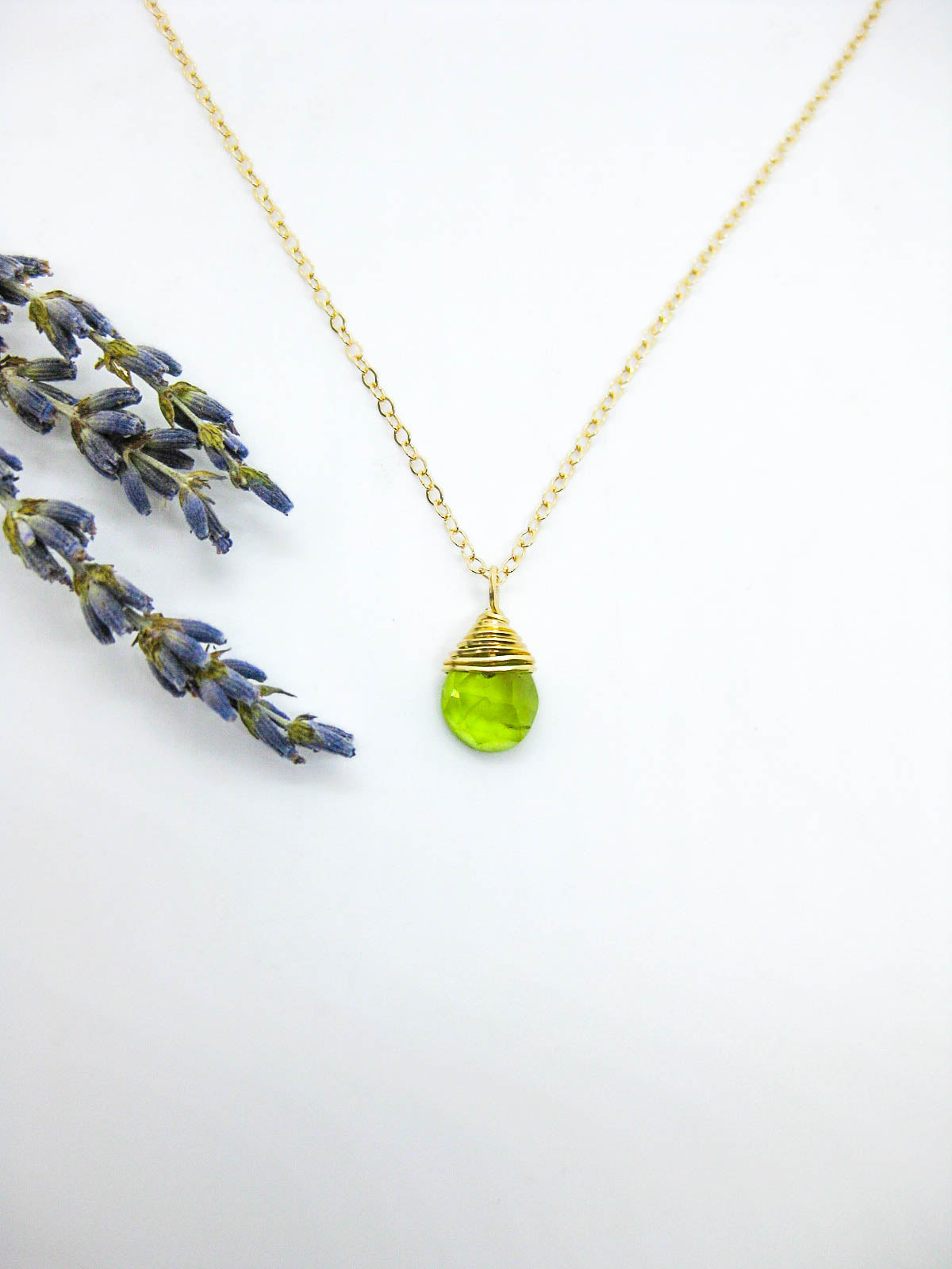 Holly: Peridot Necklace - n663