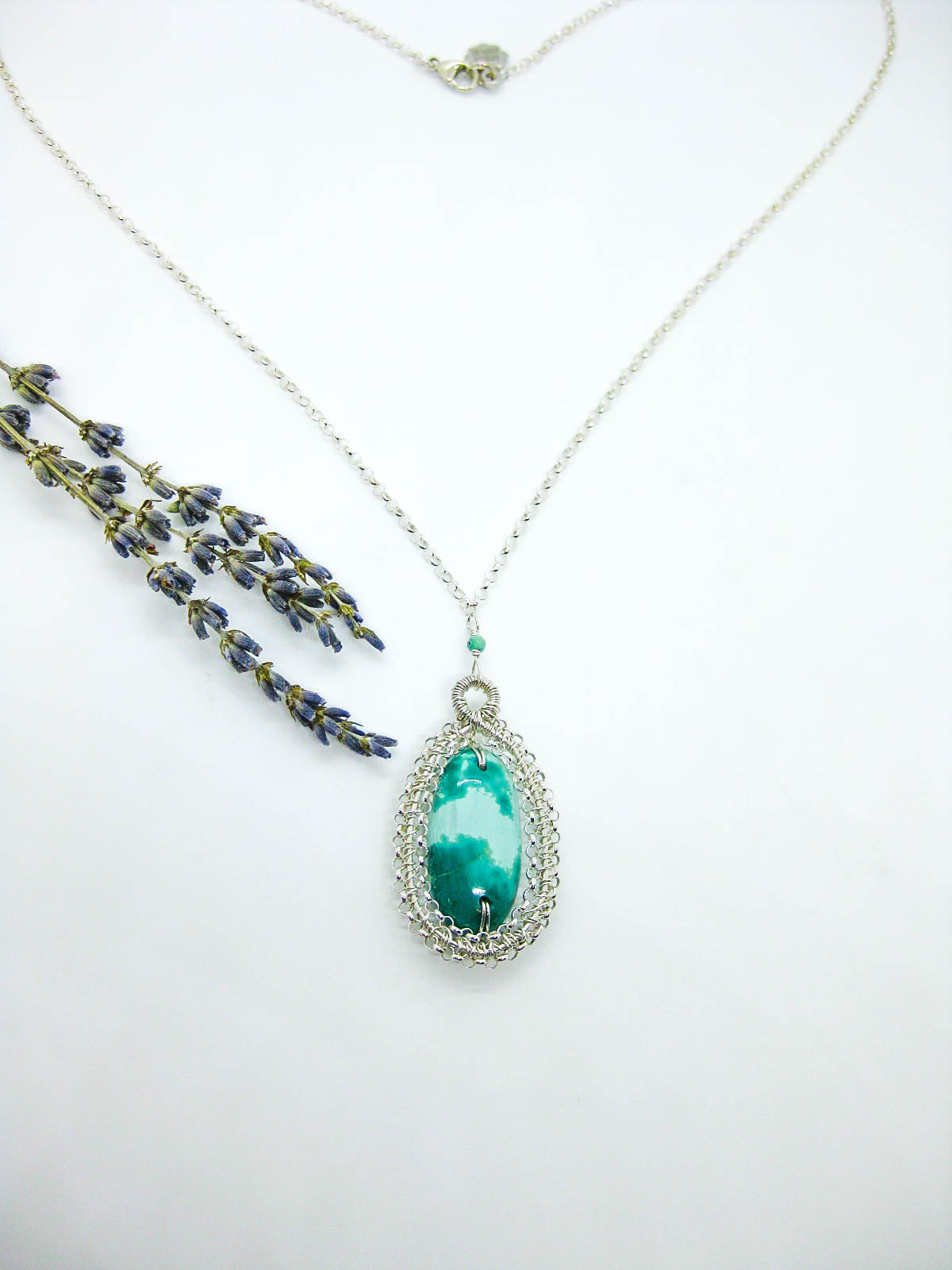 Zinnia: Turquoise Necklace - n664oak