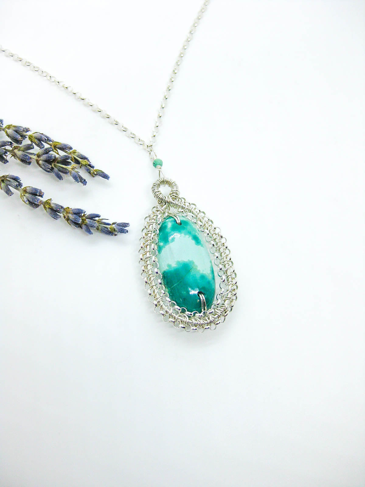 Zinnia: Turquoise Necklace - n664oak