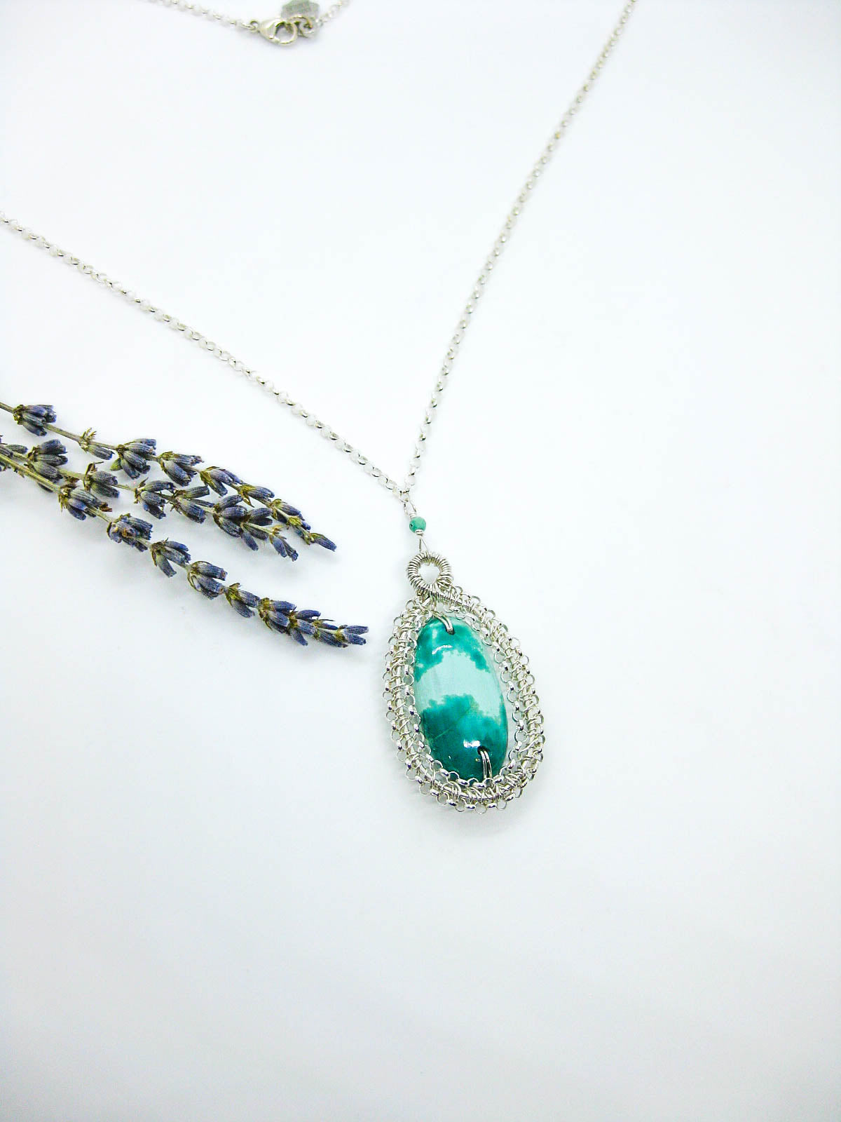 Zinnia: Turquoise Necklace - n664oak