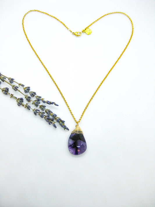 Azalea: Amethyst Necklace - n670oak