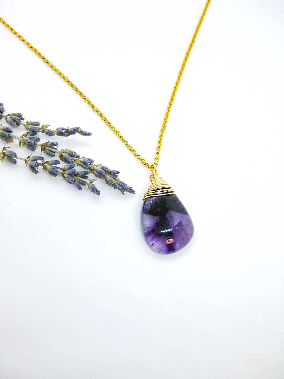 Azalea: Amethyst Necklace - n670oak