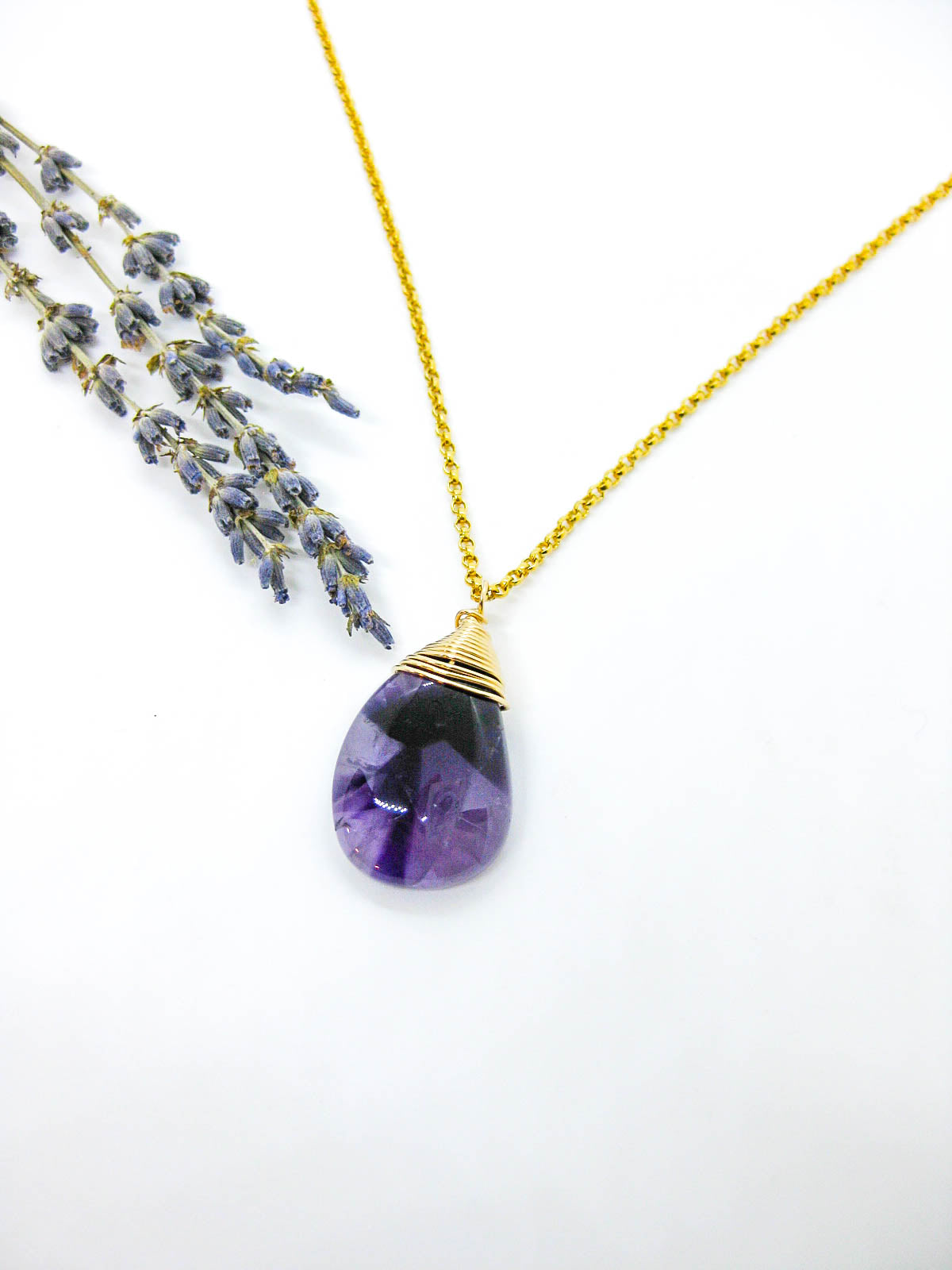 Azalea: Amethyst Necklace - n670oak