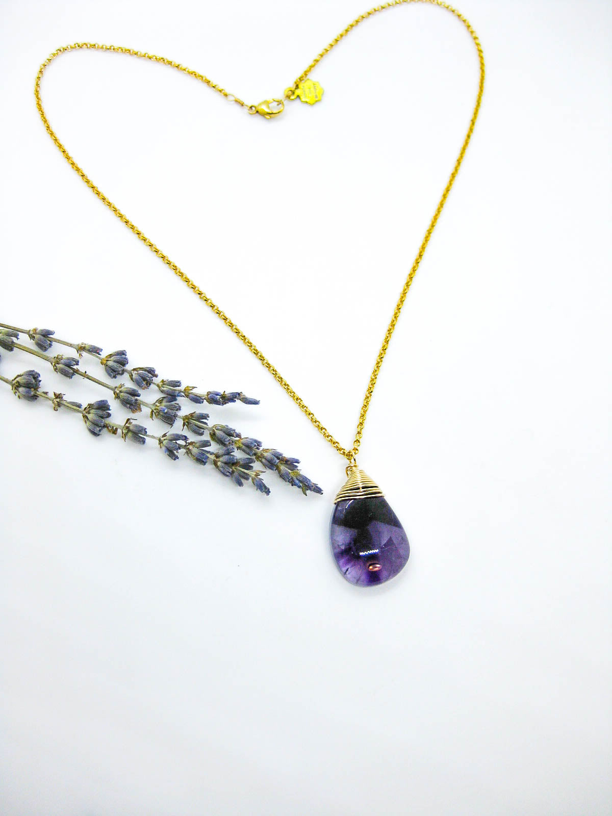 Azalea: Amethyst Necklace - n670oak