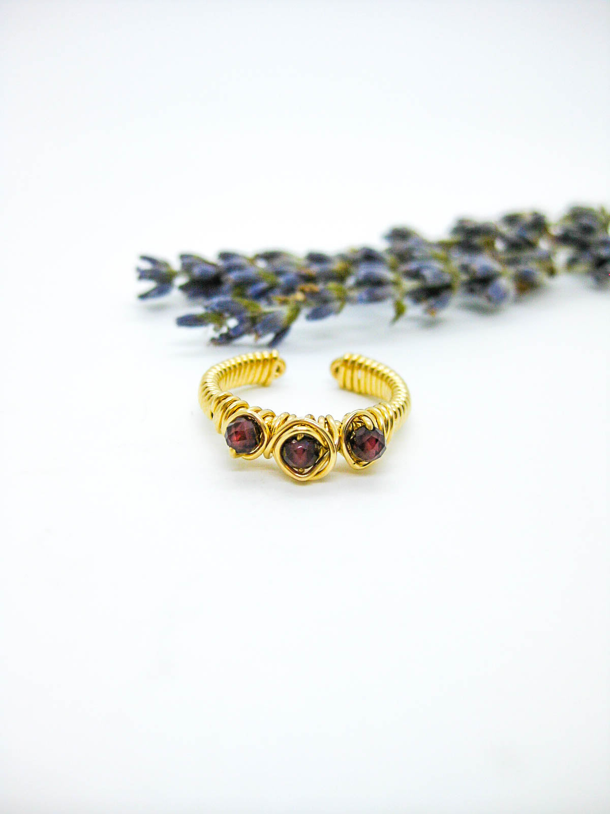 Hyacinth: Garnet Ring - r59