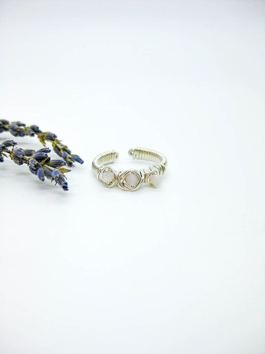 Hyacinth: Rose Quartz Ring - r75